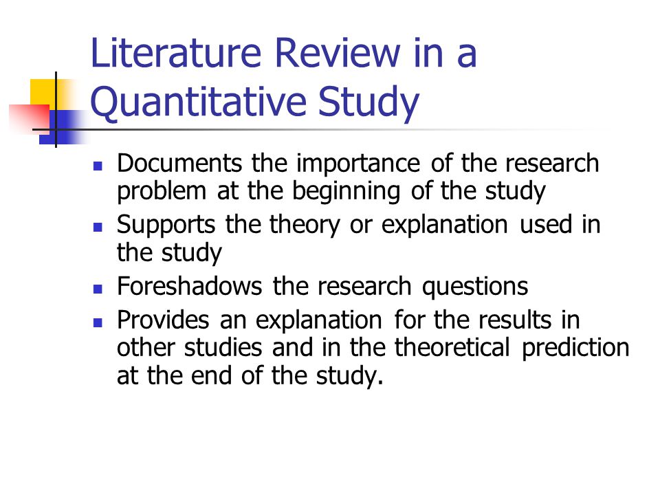 Importance of Literature Review
